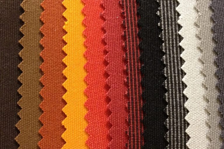 A colored acrylic fabric sample.