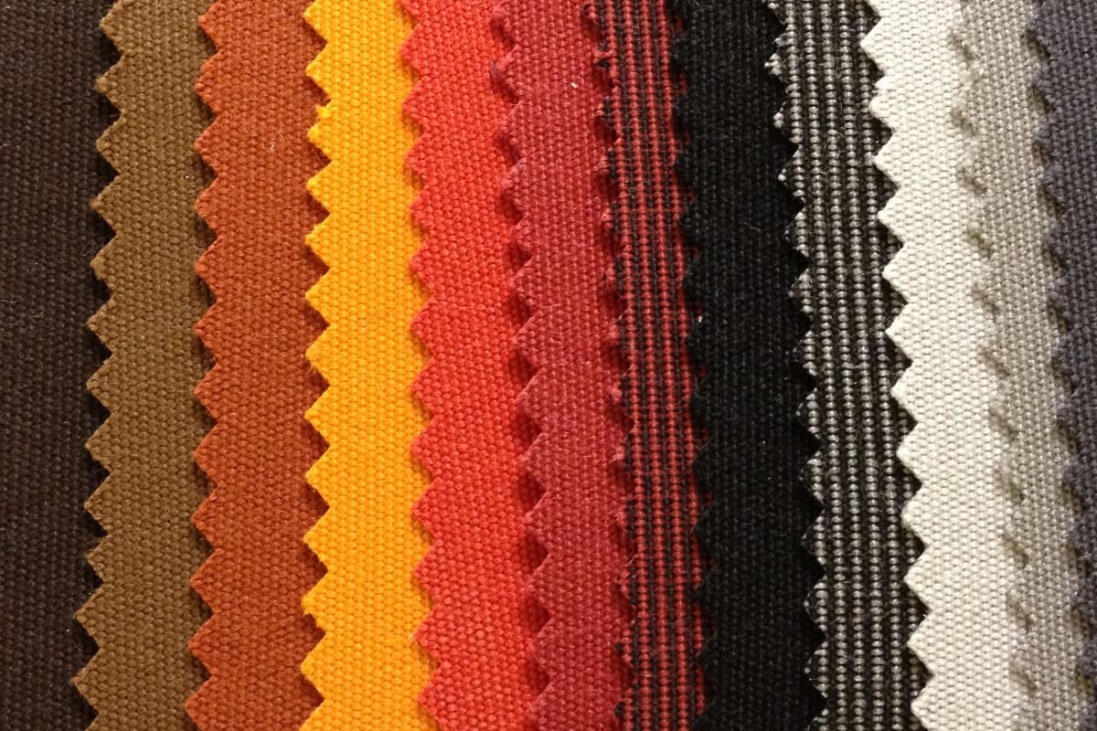 A colored acrylic fabric sample.