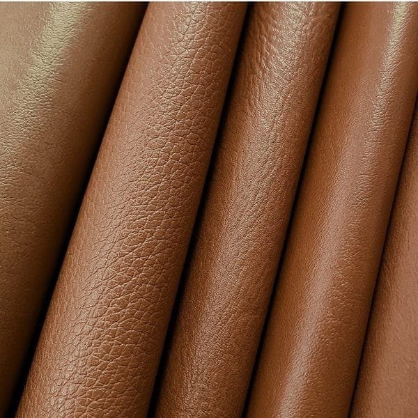 A full grain leather swatch sample.