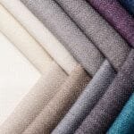 A multicolored linen fabric swatch showcasing polyester.