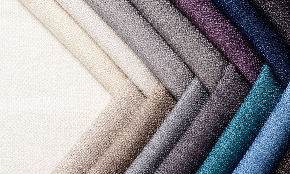 A multicolored linen fabric swatch showcasing polyester.