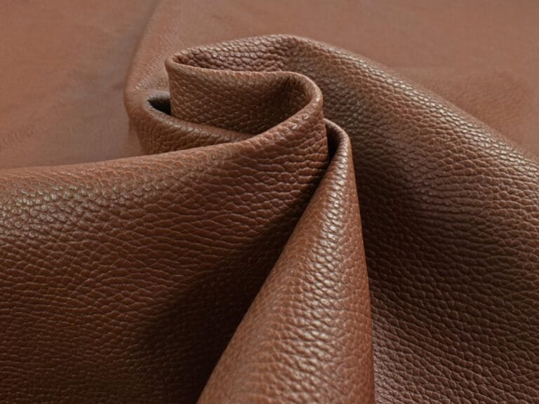 A top grain leather swatch sample.