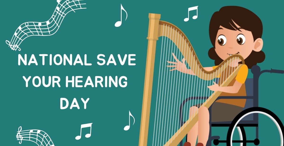 National Save Your Hearing Day Tips to Hearing Loss on May 31 Illustration of an ear with a protective shield and sound waves, representing National Save Your Hearing Day on May 31.