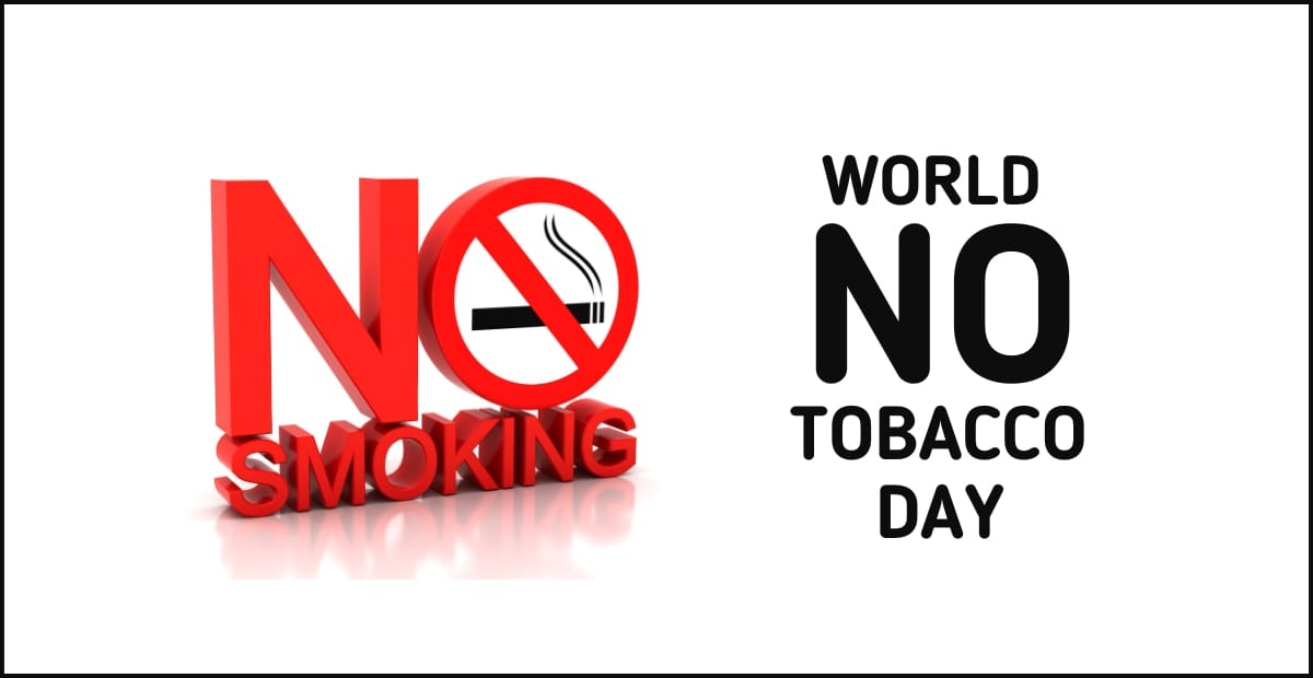 What Is World No Tobacco Day and Why It Matters in 2025 3D red “No Smoking” symbol with a crossed-out cigarette next to bold text reading “World No Tobacco Day.”