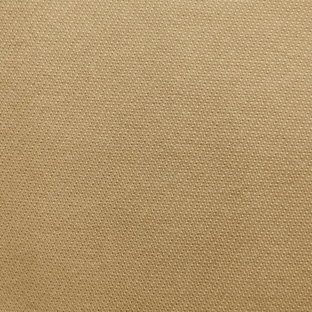 "Close-up of khadi fabric in warm beige, highlighting the hand-spun texture and tight, uniform weave pattern."