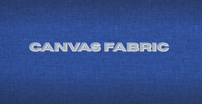 Blue canvas cotton fabric with a textured weave and subtle shading.