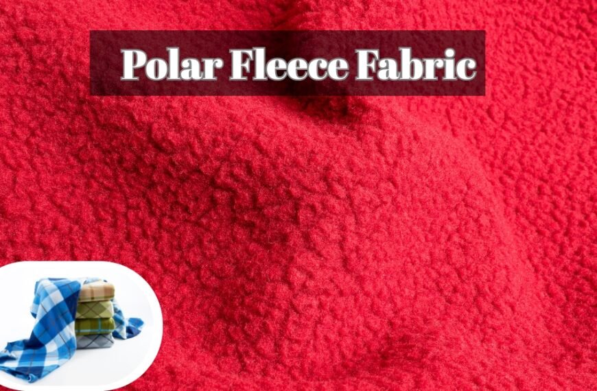 Close-up view of red polar fleece fabric with a soft, fuzzy texture. Polar Fleece Wool Fabric