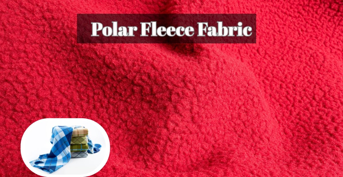 Close-up view of red polar fleece fabric with a soft, fuzzy texture. Polar Fleece Wool Fabric
