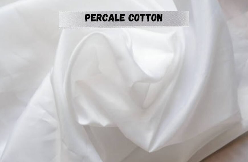 Close-up of white percale cotton fabric 'what is PERCALE COTTON