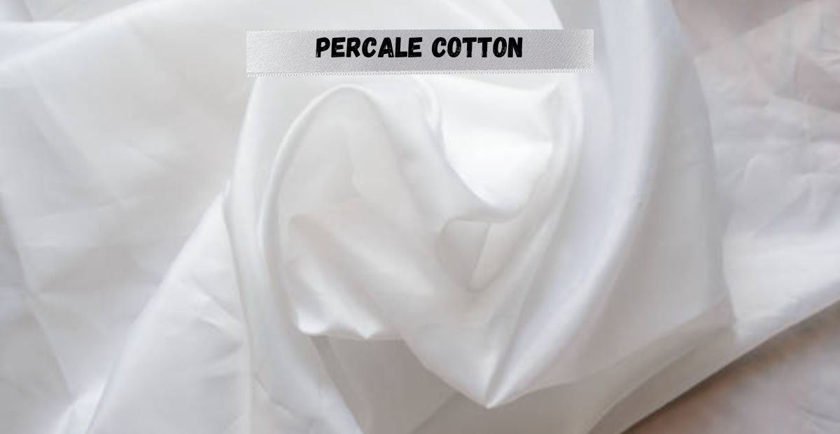Close-up of white percale cotton fabric 'what is PERCALE COTTON