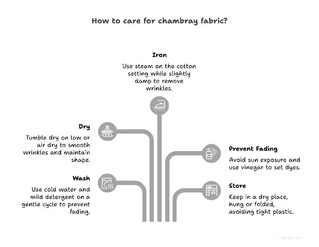 Care tips for chambray fabric