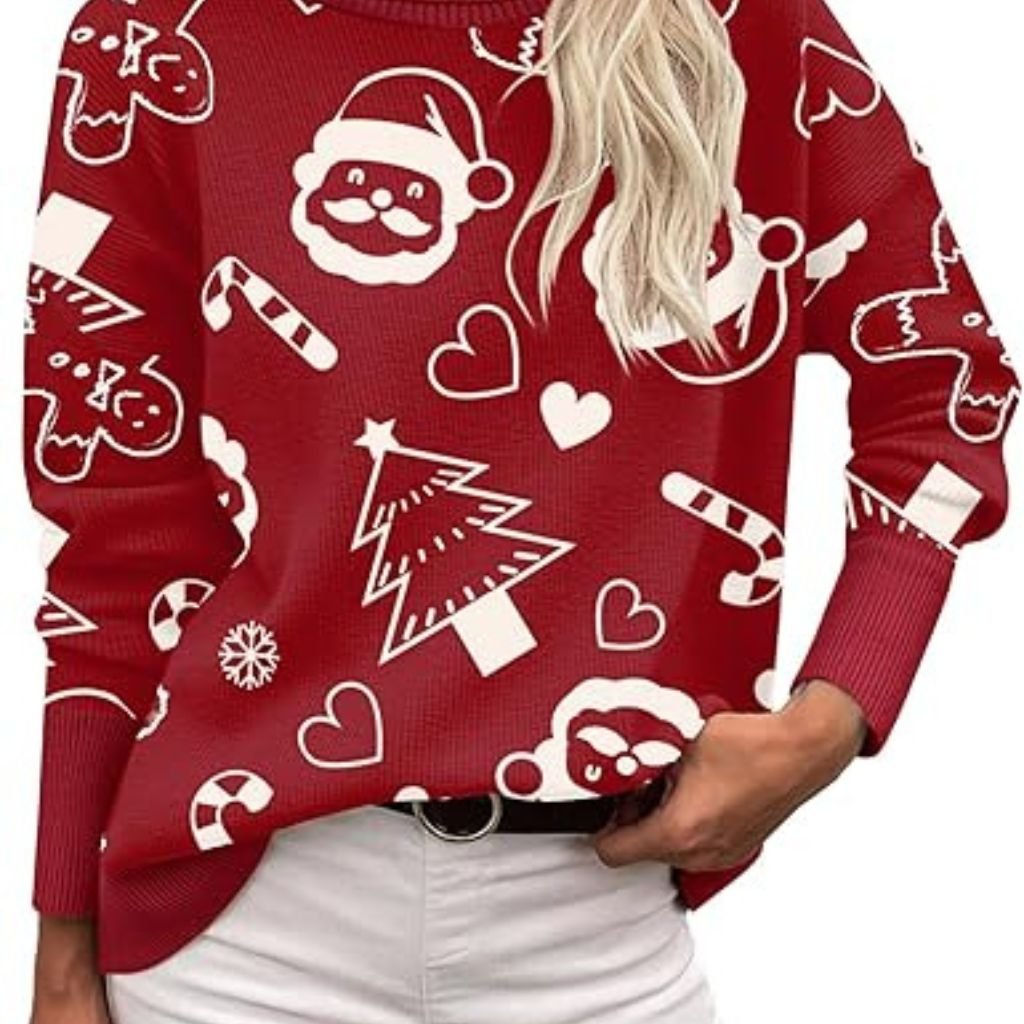 History of Winter Fashion Trends and How They Evolved Today! 14 Two women showcasing winter fashion: one wearing a brown teddy coat with a red-and-green plaid scarf in a snowy outdoor setting, and another walking in an urban street wearing a long red coat, white turtleneck, gray pants, and carrying a white handbag.History of Winter Fashion