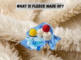 Close-up of fleece fabric. "What is fleece made of?