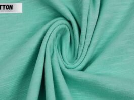 Close-up view of slub cotton fabric with texture. What is slub cotton?
