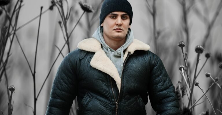 Classic Leather Parka Jacket for Men’s Stylish  Outerwear