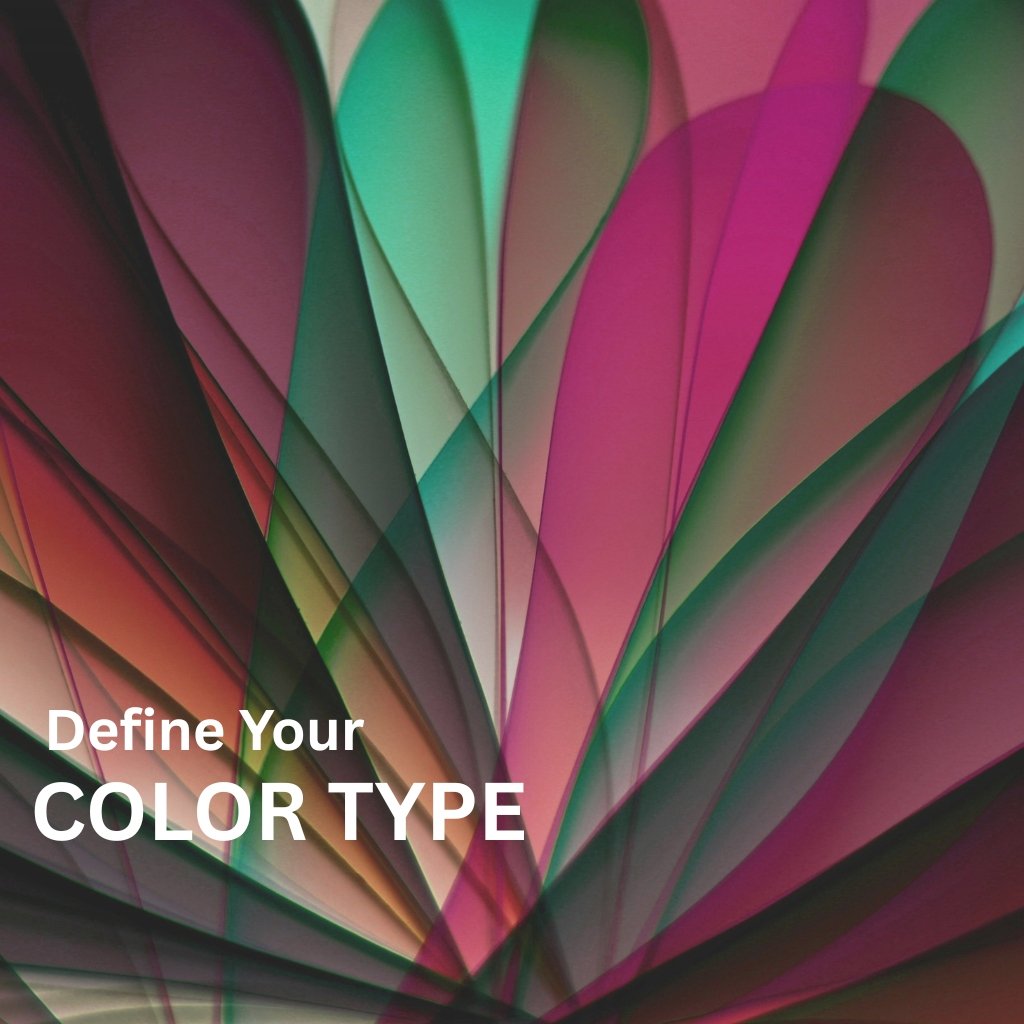 Abstract colorful overlapping translucent shapes in pink, green, and teal tones forming a dynamic, fan-like pattern.