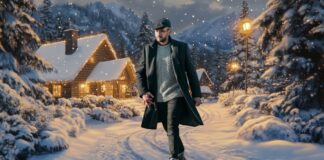 Ultimate Classic Topcoat: Why It Never Goes Out of Style A man wearing a long dark coat and beanie walks along a snow-covered path in a cozy, snow-dusted village at dusk. Warm lights glow from the wooden cabins, and snowfall adds a magical winter atmosphere. Ultimate Classic Topcoat