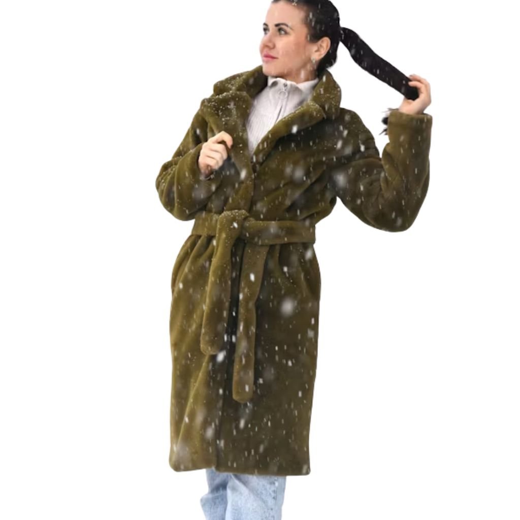 Man wearing a beige trench-style coat and black scarf standing on a city street in cool weather.Trench-Style Winter Coats