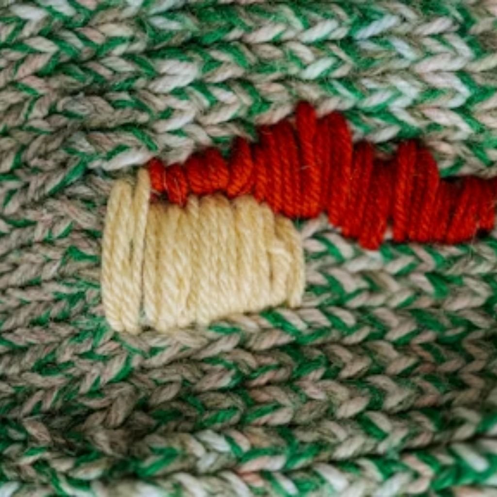 Is Herringbone Wool Worth It?A stack of folded knit sweaters in neutral earth tones placed on a rustic wooden stool.