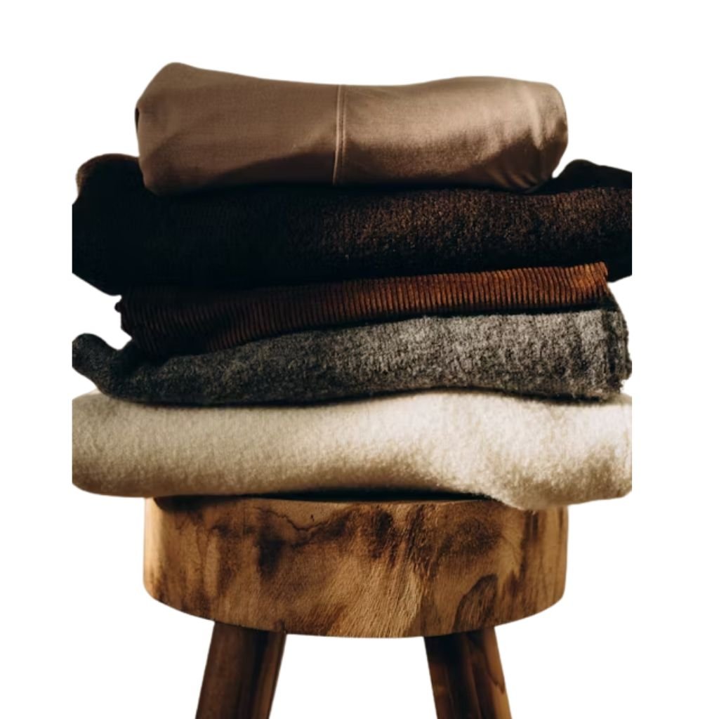 A mustard yellow knitted sweater with long sleeves, a ribbed crew neckline, and ribbed cuffs and hem.cozy winter outfits