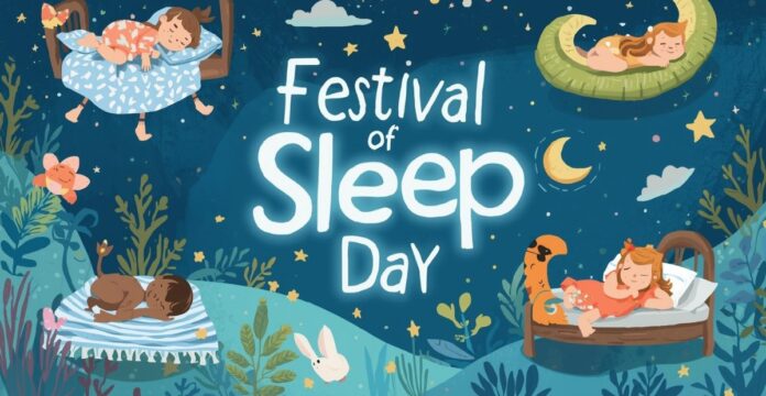 A whimsical night-time scene promoting the 