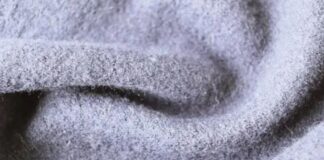 High-Density Wool Fabric: Why It’s Perfect for Cold Weather “Close-up photo of soft, light gray wool fabric with a fuzzy texture.” High-Density Wool Fabric: