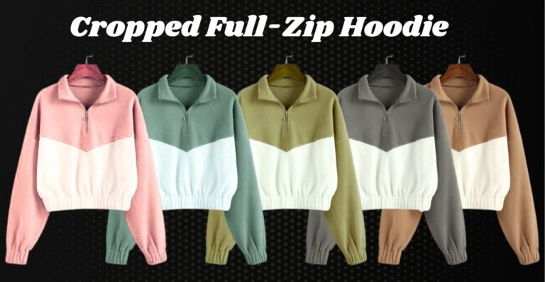 Cropped Full-Zip Hoodie: Trendy Streetwear Style