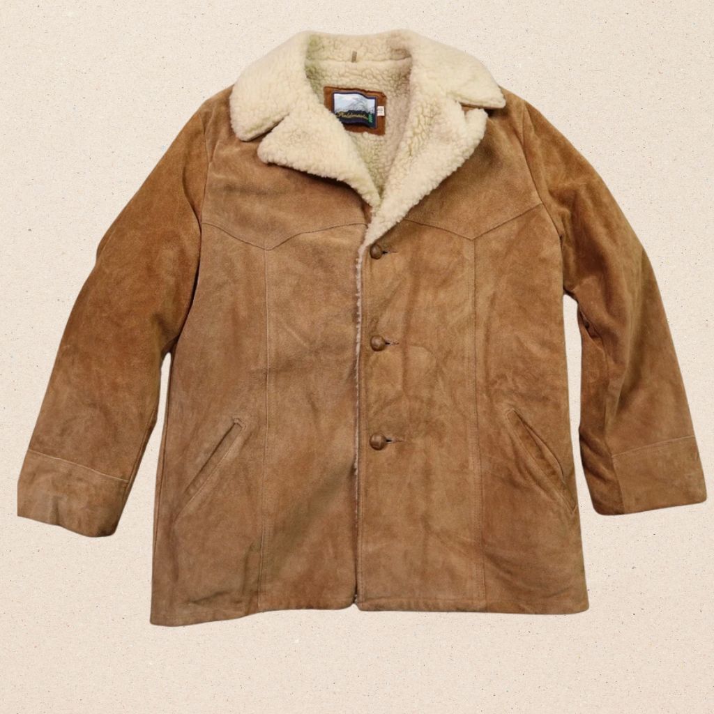 Field Master Leather Jacket, black genuine leather, front view with zipper and stand-up collar.

