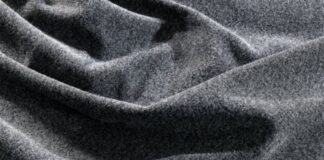 What Is Winter Lock Performance Fabric? Features & Benefits Alt text: Close-up of draped, soft grey wool fabric with a densely textured surface and gentle folds. What Is Winter Lock Performance Fabric?