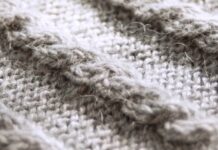 Cashmere Twill Fabric Guide: Luxury, Durability & Style Cashmere Twill Fabric Guide Close-up of a grey knitted wool fabric with a textured cable knit pattern; soft, slightly fuzzy fibers with a subtle sheen.