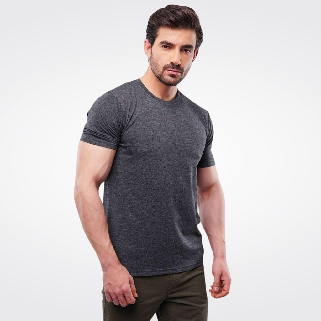 What Is a T-Shirt , Types and Style Guide 11 Crew neck t-shirts in a variety of colors, showing the classic neckline and relaxed everyday fit.