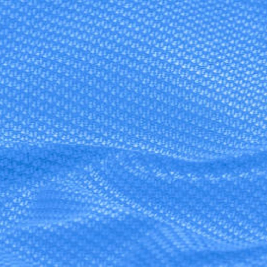 Frost Flex Cooling Fabric: Beat Heat with Smart Textiles 9 "Close-up of light blue woven synthetic fabric with visible diagonal twill weave pattern, subtle texture variation, and a gentle fold in the lower half."
Frost Flex Cooling Fabric: