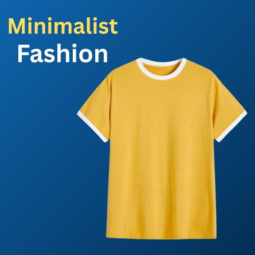 Classic Cool ringer t-shirt featuring a solid yellow crew-neck tee with white contrast trim at the collar and sleeves.