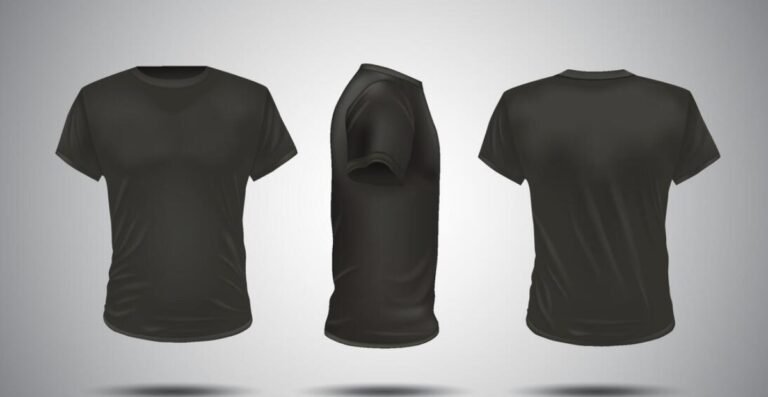 Black Realistic T-Shirts: Casual Fashion Wear with  Classic Look