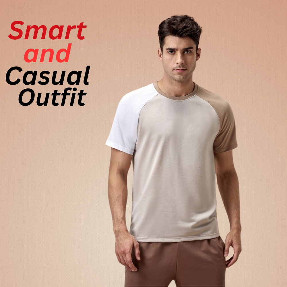 Classic baseball raglan t-shirt with a light body and contrast sleeves, styled for a comfortable, sporty everyday look.