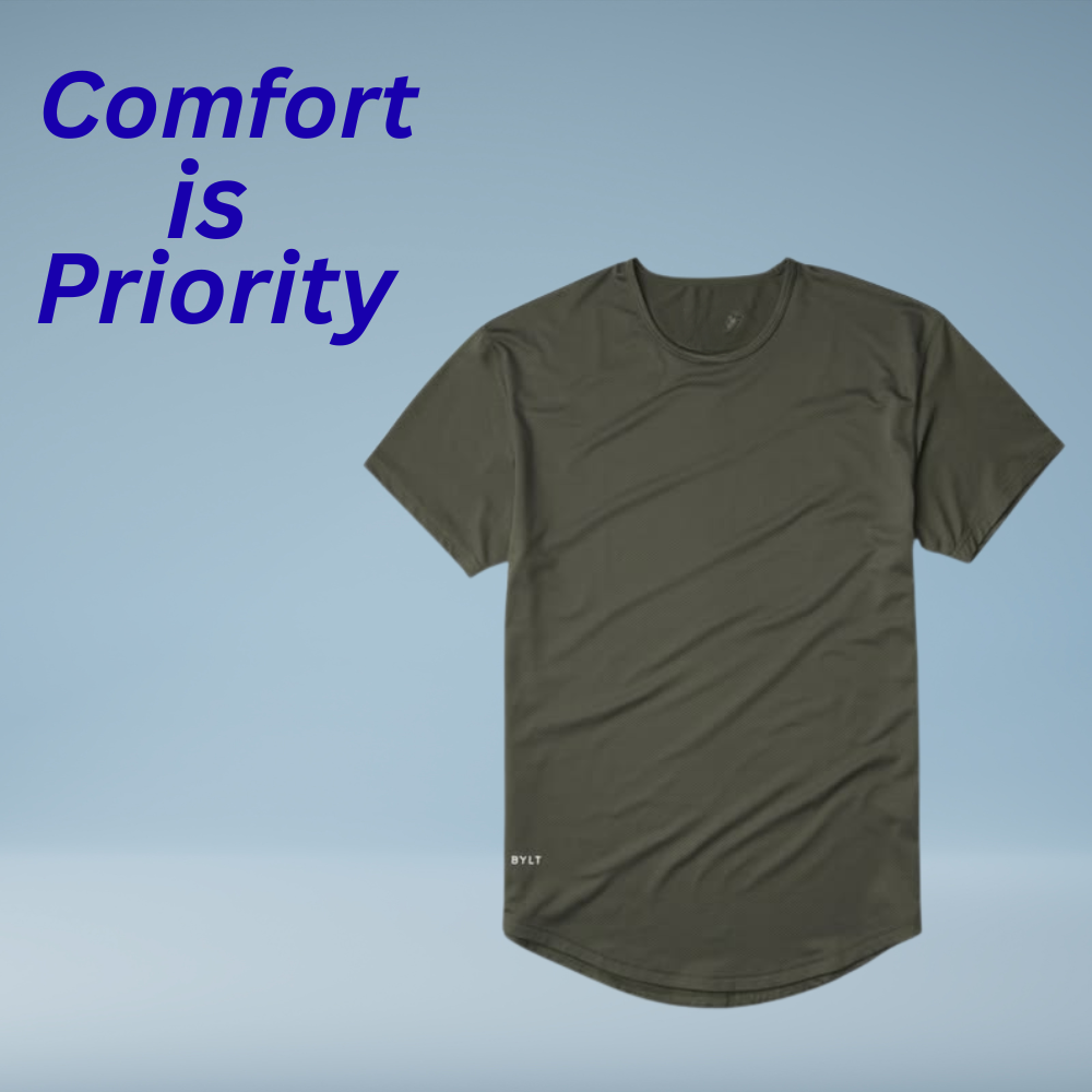 Casual Drop Cut Tee – Lightweight & Stylish Everyday Wear 10 Model wearing the Casual Drop Cut Tee in a lightweight, stylish everyday fit.