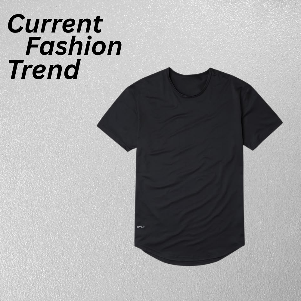 Casual Drop Cut Tee – Lightweight & Stylish Everyday Wear 11 Model wearing the Casual Drop Cut Tee in a lightweight, stylish everyday fit.