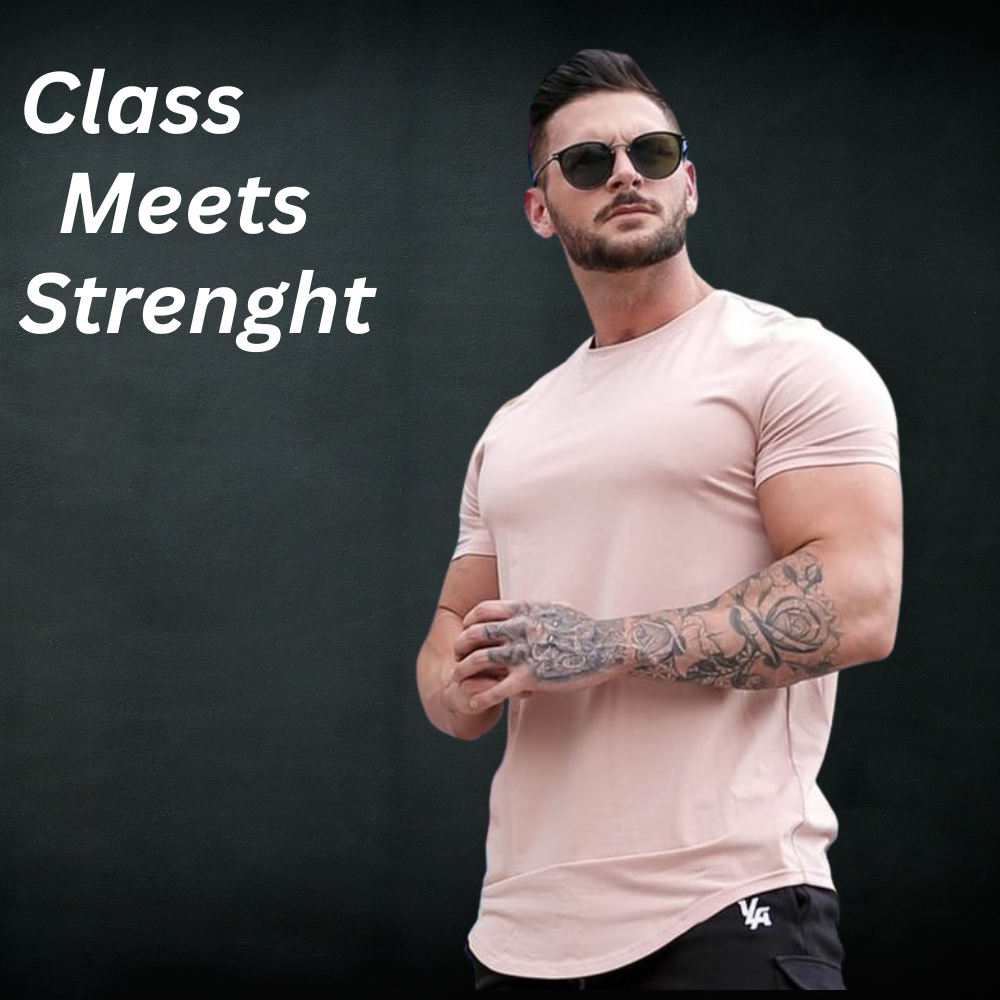 Casual Drop Cut Tee – Lightweight & Stylish Everyday Wear 12 Model wearing the Casual Drop Cut Tee in a lightweight, stylish everyday fit.