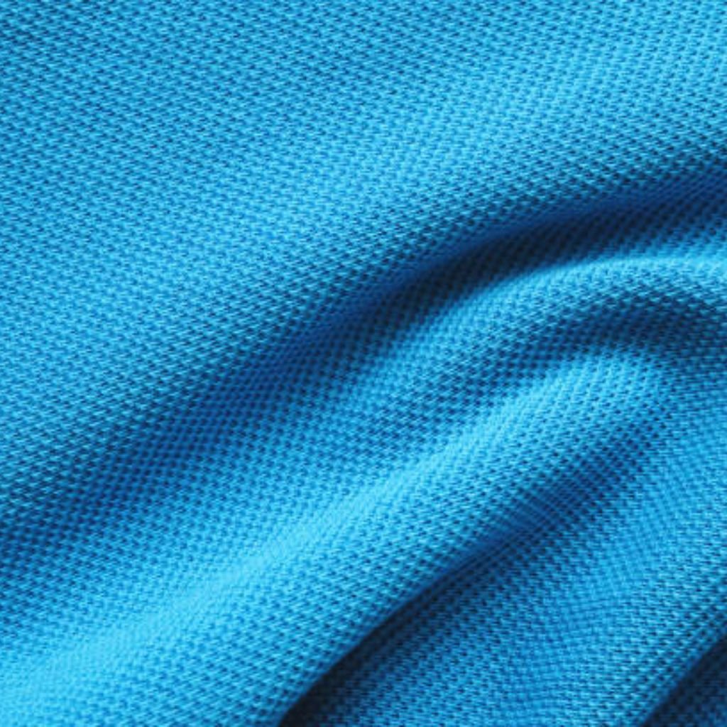Bright blue textured knit fabric with a raised waffle (honeycomb) pattern, shown in soft, natural folds that emphasize depth, dimension, and tactile structure.

Aqua Lock Sports Knit: