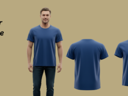 Boat Neck T-Shirts – Stylish Wide Neck Tees for Modern Casual Wear Stylish Boat Neck T-Shirts for modern casual wear, shown in navy with front, back, and folded tee views.