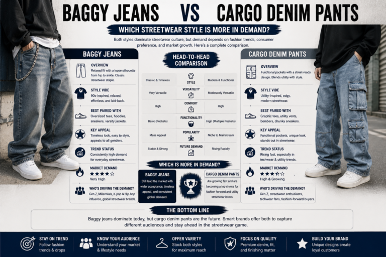 Baggy Jeans vs Cargo Denim Pants — Which Streetwear Style Is More in Demand?