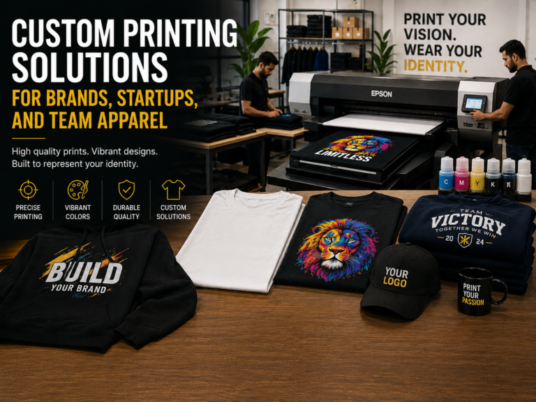 Custom Printing Solutions for Brands, Startups, and Team Apparel