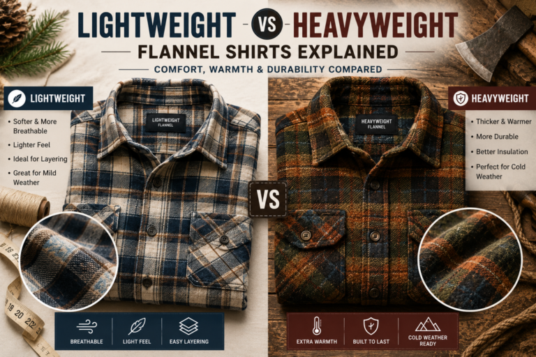 Lightweight vs Heavyweight Flannel Shirts Explained