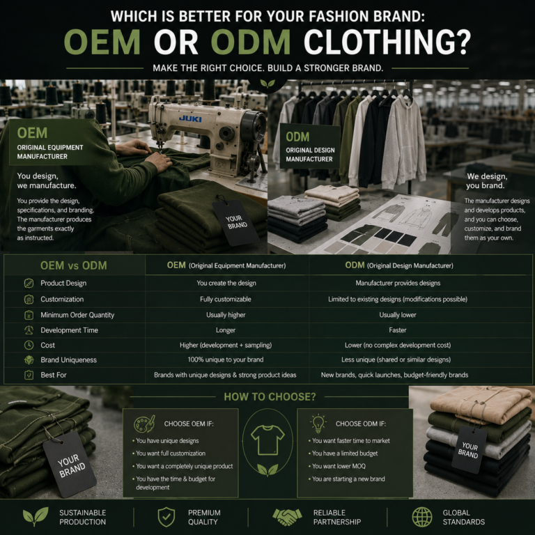 Which Is Better for Your Fashion Brand: OEM or ODM Clothing?
