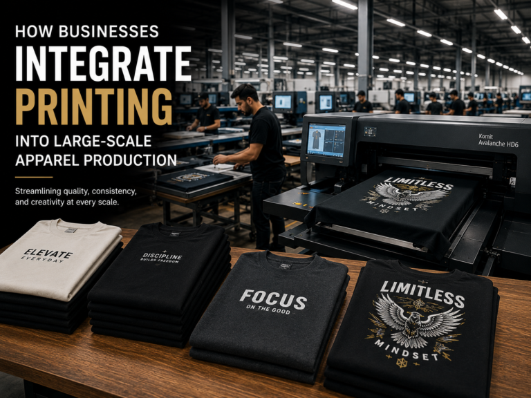 How Businesses Integrate Printing into Large-Scale Apparel Production