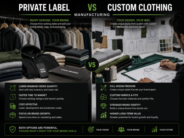 Private Label vs Custom Clothing Manufacturing