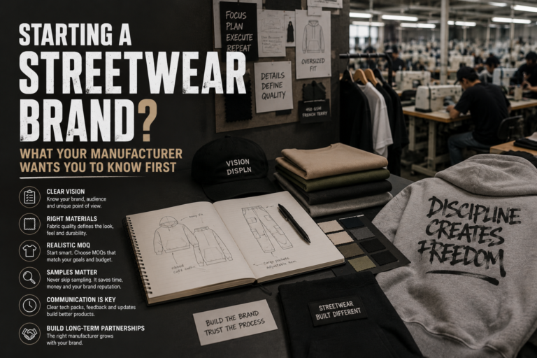 Starting a Streetwear Brand? What Your Manufacturer Wants You to Know First