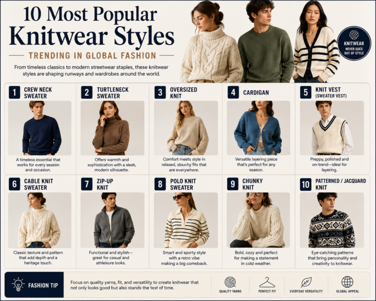 10 Most Popular Knitwear Styles Trending in Global Fashion