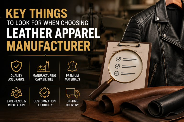 Key Things to Look for When Choosing Leather Apparel Manufacturer