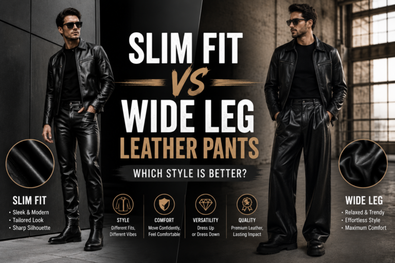 Slim Fit vs Wide Leg Leather Pants: Which Style is Better?